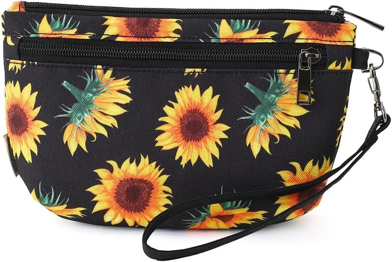 BBORGDC Small Wristlet Wallets for Women, Zip Clutch Bag with Wristlet Pouch, 3-Zipper Original Design - Image 1
